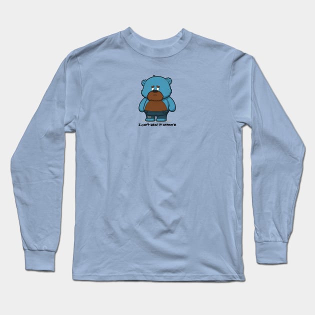 Melancholy Bear Long Sleeve T-Shirt by My Geeky Tees - T-Shirt Designs